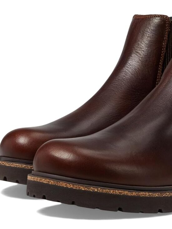 Birkenstock Other - NEW Birkenstock Highwood Chelsea Deep Blue Brown Leather Boots 46 R Mens 13